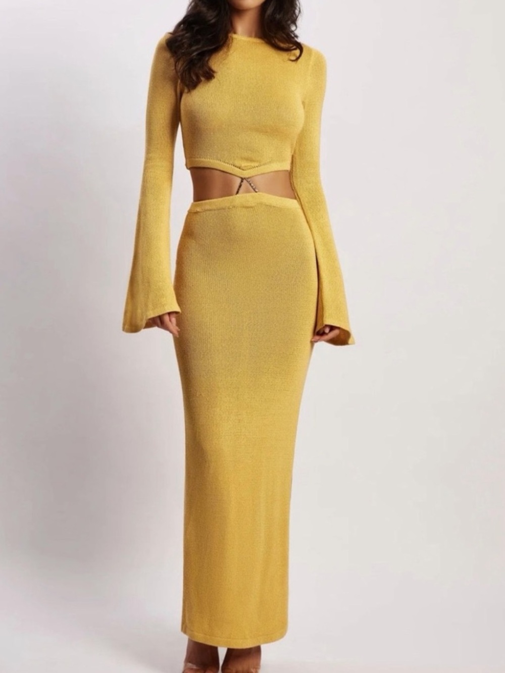 Meshki Anna Flare Sleeve Knit Dress